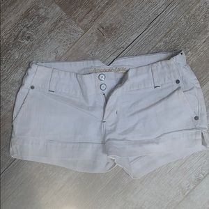 White jean shorts